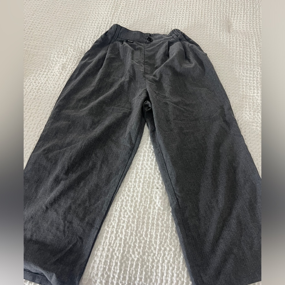 Girls gray pants slack baggy